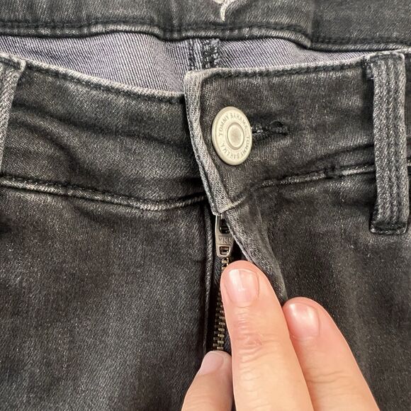 Tommy Bahama Tema Indigo High Rise Sparkle Tux Ankle Jeans Women Dark Wash 12x28 - Picture 3 of 9